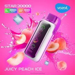 VOZOL Disposable Vape Wholesale - VOZOL STAR 20000 JUICY PEACH ICE 24PH405