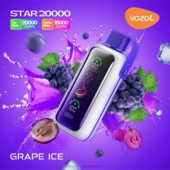 VOZOL Refillable Vape - VOZOL STAR 20000 GRAPE ICE 24PH404
