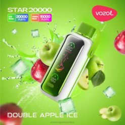 VOZOL Vape Mauritius - VOZOL STAR 20000 DOUBLE APPLE ICE 24PH402